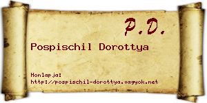 Pospischil Dorottya névjegykártya